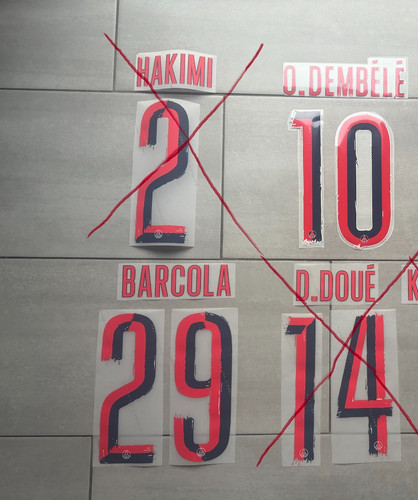 Flocage choix joueur - flocage, psg