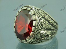 Bague Homme Argent 925 Sertie