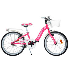 Vélo 20 Smarty Pour Fille Avec Panier, Support Et Garde-Boue Dino Bikes Rose