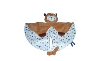 Doudou ours plat marron