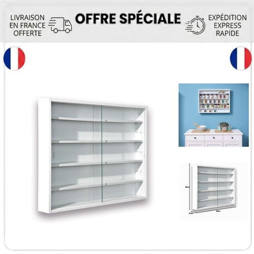 Vitrine murale blanche pour