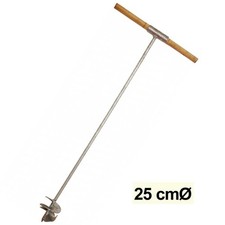 Tarière 250mm Ø Trou de Forage dans le Sol Forage de Puits Vrille Jardin 25cm