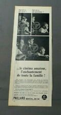 PUB PUBLICITE ANCIENNE ADVERT CLIPPING 150519 CAMERA PROJECTEUR PAILLARD BOLEX