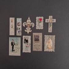 Lot de 9 images pieuses en