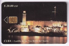 AMERIQUE  TELECARTE / PHONECARD .. CUBA 20$ PHARE CASTILLO TRES REYES CHIP/PUCE