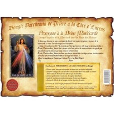 Bougie parchemin en cire à l'encens, Christ Miséricordieux,  Divine Miséricorde