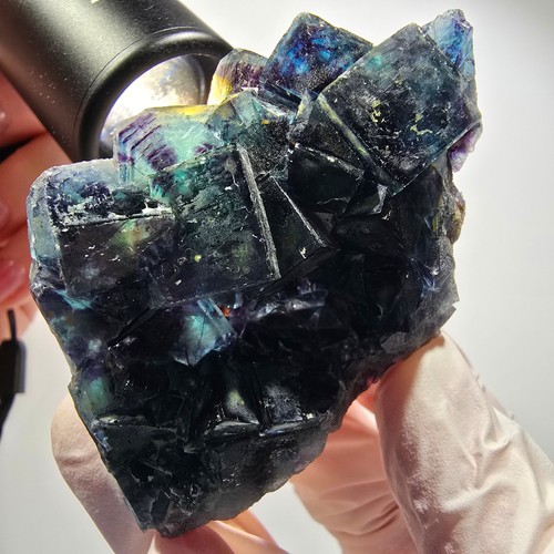 Spécimen cube fluorite - de, de