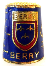 DE A COUDRE DE COLLECTION THIMBLE METAL ET EMAIL - BERRY BLASON FOLKLORE