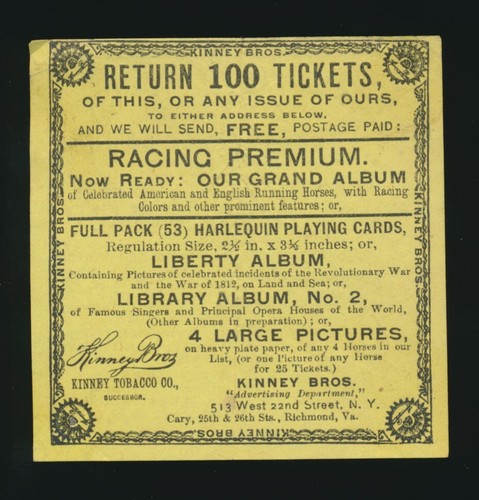 1889 kinney bros tobacco - kinney,