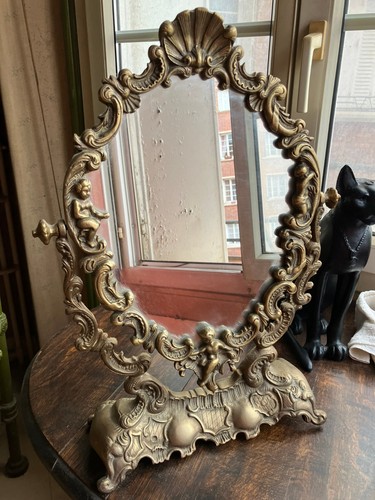 Ancien miroir psyché - de, table