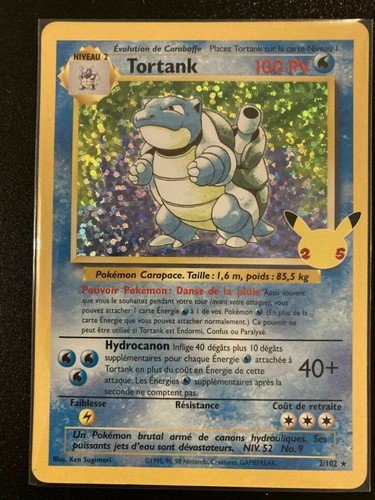 Carte pokémon tortank - carte, 25
