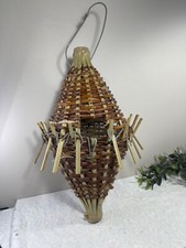 Nichoir à Oiseaux Artisanal en Bambou et Osier Cabane Nid