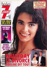 TELE 7 JOURS 1677 ADELINE BLONDIEAU JOHNNY HALLYDAY DANY BRILLANT JEAN LEFEBVRE