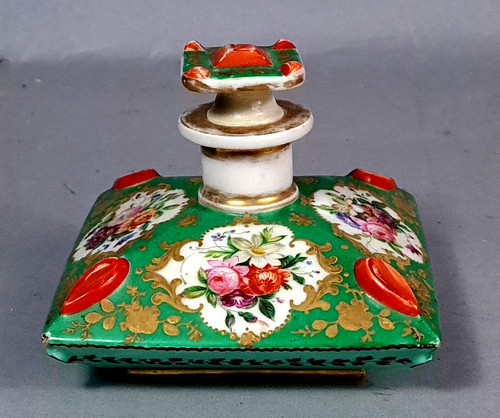 Flacon parfum porcelaine vieux