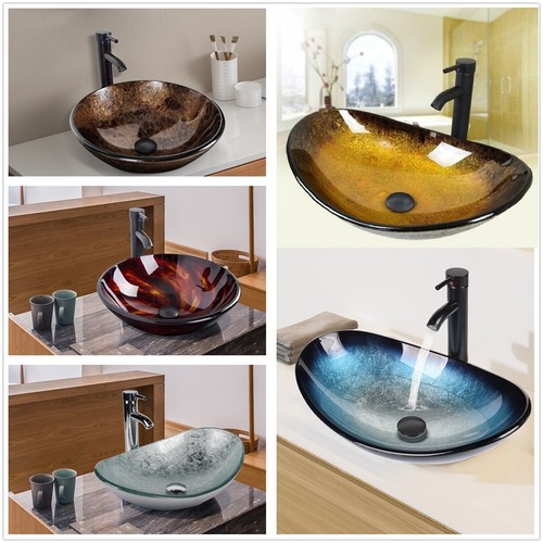 Lavabo verre avec - lavabo, robinet