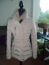 1 2 3-UN DEUX TROIS:PARKA DOUDOUNE ROSE POUDRE TAILLE 38 NEUVE S/ETIQUETTE.