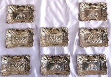 MAGNIFICENT GERMAN EARLY 1900'S EIGHT PIECES OF 800 SILVER CARD HOLDERS 