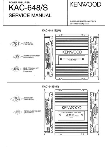 Service manuel instructions - service,