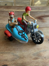 Figurine Sammy et Scooby doo FIZZY Moto side car jouet plastique 12 cm Scoubidou