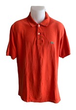 Polo Lacoste ? Classic Mesh Polo Shirt/ Vintage 80's 90's Collector/ Orange 5 L