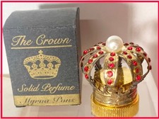 Parfum Solide Rubis"The Crown" Myrna Pons 3,5cm rare boite ed. limitée 30exempl