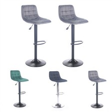 2 X Velours Barre Tabourets