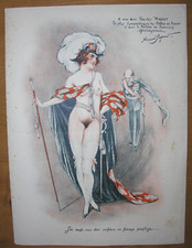 Menu de l'association artistique "Le Cornet".Armand Segaud à Charles Magny. 1927
