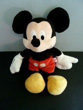 P1. DOUDOU PELUCHE NICOTOY DISNEY MICKEY NOIR JAUNE SHORT ROUGE EXCELLENT ETAT