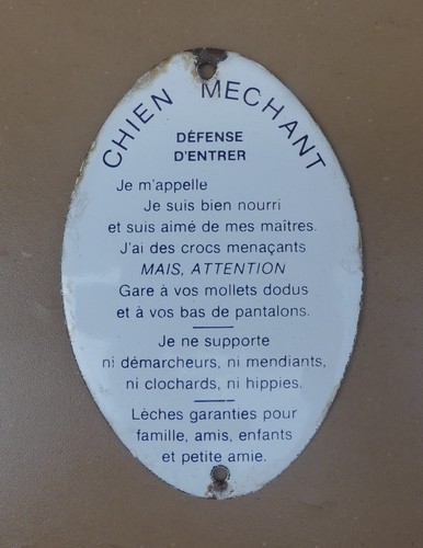 Ancienne plaque émaillée