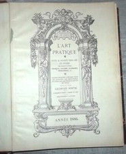 L'ART PRATIQUE GEORGES HIRTH DER FORMEN SCHATZ ANNEE 1886  RELIEE 192 PLANCHES