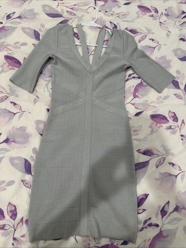 Bebe gray dress with zipper - bebe,