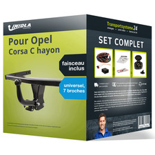 Attelage pour Opel Corsa C hayon 00-06 col de cygne + Faisceau u. 7 broches TOP