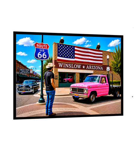 Route sign sticker winslow - 66,