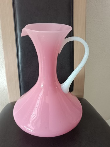 Grand vase pichet opaline rose - pichet,