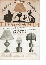 TITO LANDI catalogue éclairage lanterne réchaud filtre à eau 1938 1939 cuisine