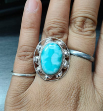 Bague ovale en argent sterling