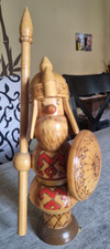 Figurine bois viking - figurine,