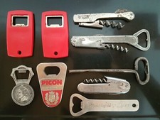 Lot ancien ouvre bouteille decapsuleur Mutzig bière Picon champagne Bonux vin