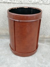 Ancienne corbeille skai design piqûre cellier basket