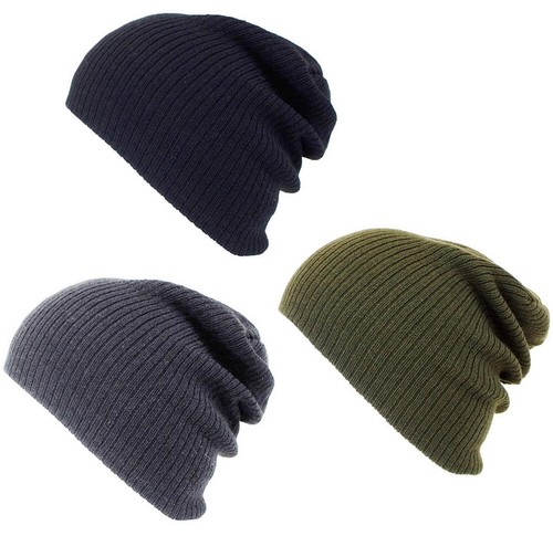 Bonnet slouch uni tricot - bonnet,