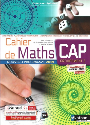 Cahier maths cap - cahier,