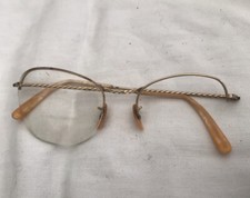 Vintage Bausch & Lomb 12k Gold Filled 10k Bridge Eyeglasses Half Wire Rim Retro