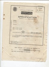 N°10365 /  MATHIS : feuillet