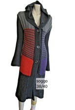 "SOGGO" GILET LONG A CAPUCHE TAILLE UNIQUE = 38/40