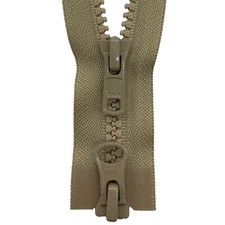 YKK 2 Voies Fermeture Éclair Plastique 5 MM 078 Olive 50-100 CM Vislon