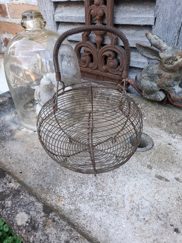 Ancien panier oeufs - ancien, fer