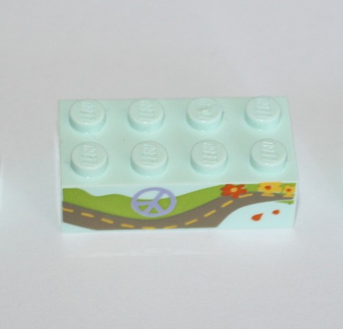 Lego light aqua brick - aqua, 2x4