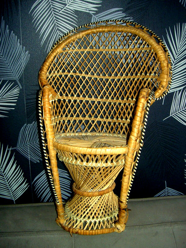 Fauteuil rotin osier ancien - osier,