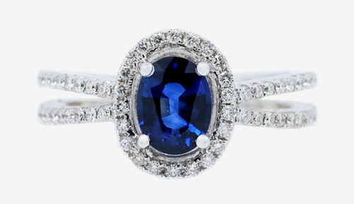 Bague saphir blanc - or,