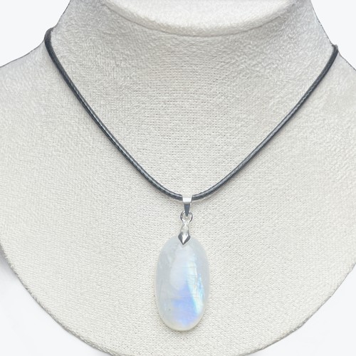 Pendentif pierre lune ovale - de,